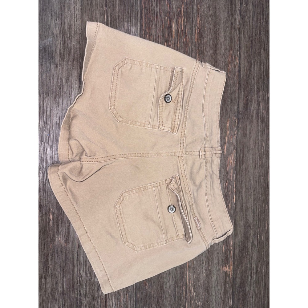 Unionbay Khaki Cargo Shorts Tan Utility Mini Shorts Size 5 27W - Picture 3 of 3